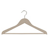 Blouse / shirt hanger beech wood natural unlacquered with trouser bar, 38 cm Blouse / shirt hanger beech wood natural unlacquered with trouser bar, 38 cm