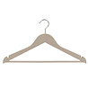 Blouse / shirthanger beukenhout naturel ongelakt met rokinkepingen en broeklat, 38 cm Blouse / shirthanger beukenhout naturel ongelakt met rokinkepingen en broeklat, 38 cm