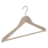 Blouse / shirthanger (vlak) beukenhout naturel ongelakt met rokinkepingen en broeklat