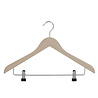 DE KLEDINGHANGER GIGANT Blouse / shirthanger beukenhout naturel ongelakt met anti-slip knijpers