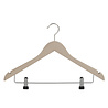 DE KLEDINGHANGER GIGANT Blouse / shirthanger beukenhout naturel ongelakt met rokinkepingen en anti-slip knijpers DE KLEDINGHANGER GIGANT Blouse / shirthanger beukenhout naturel ongelakt met rokinkepingen en anti-slip knijpers