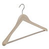 Mantel / kostuumhanger beukenhout naturel ongelakt met schouderverbreding en anti-slip broeklat, 38 cm Mantel / kostuumhanger beukenhout naturel ongelakt met schouderverbreding en anti-slip broeklat, 38 cm