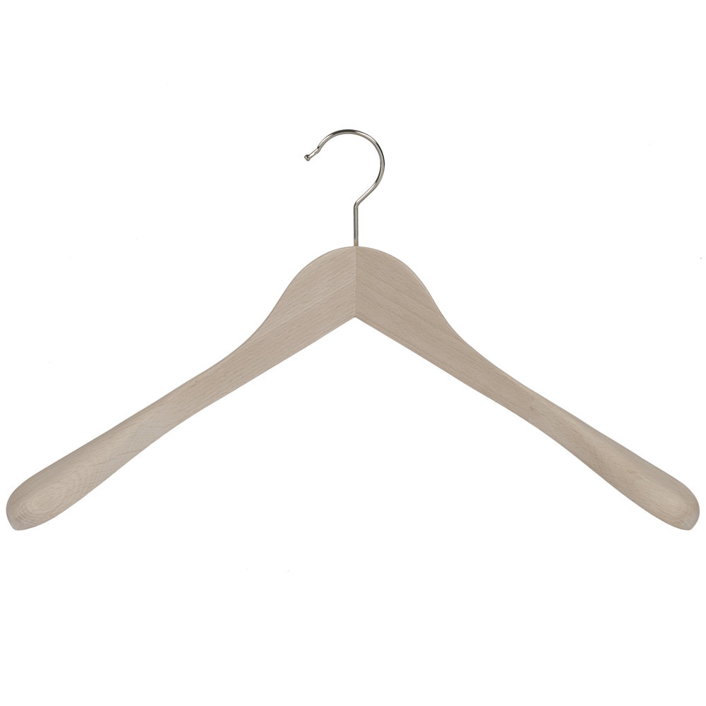 DE KLEDINGHANGER GIGANT Mantel / kostuumhanger (geknikt) beukenhout naturel ongelakt met schouderverbreding
