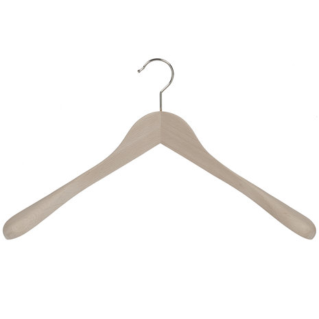 DE KLEDINGHANGER GIGANT Mantel / kostuumhanger (geknikt) beukenhout naturel ongelakt met schouderverbreding