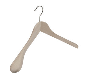 DE KLEDINGHANGER GIGANT Mantel / kostuumhanger (geknikt) beukenhout naturel ongelakt met schouderverbreding