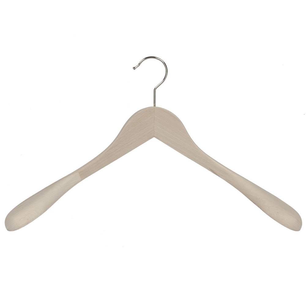 DE KLEDINGHANGER GIGANT Mantel / kostuumhanger (geknikt) beukenhout naturel ongelakt met schouderverbreding DE KLEDINGHANGER GIGANT Mantel / kostuumhanger (geknikt) beukenhout naturel ongelakt met schouderverbreding