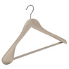 Mantel / kostuumhanger beukenhout naturel ongelakt met schouderverbreding en anti-slip broeklat, 41 cm Mantel / kostuumhanger beukenhout naturel ongelakt met schouderverbreding en anti-slip broeklat, 41 cm