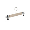 Rok / broekhanger beukenhout naturel ongelakt met knijpers, 33 cm
