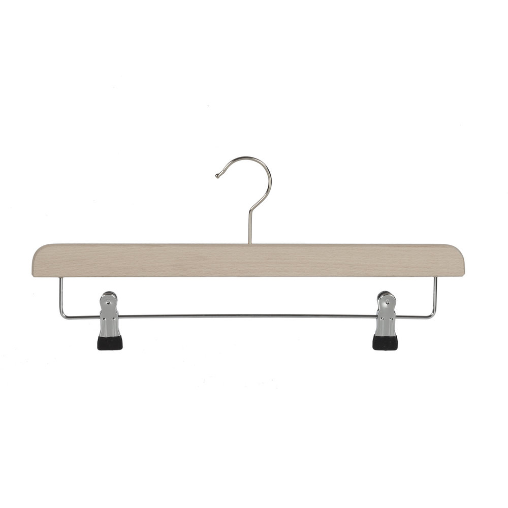 DE KLEDINGHANGER GIGANT Rok / broekhanger beukenhout naturel ongelakt met anti-slip knijpers DE KLEDINGHANGER GIGANT Rok / broekhanger beukenhout naturel ongelakt met anti-slip knijpers