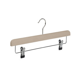 Rok / broekhanger beukenhout naturel ongelakt met anti-slip knijpers