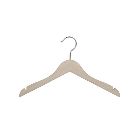 Blouse / shirthanger (vlak) beukenhout naturel ongelakt met rokinkepingen