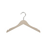 Blouse / shirt hanger (child) beech wood natural unlacquered with skirt notches, 25 cm Blouse / shirt hanger (child) beech wood natural unlacquered with skirt notches, 25 cm