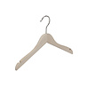 Blouse / shirt hanger (child) beech wood natural unlacquered with skirt notches, 25 cm Blouse / shirt hanger (child) beech wood natural unlacquered with skirt notches, 25 cm