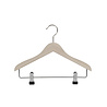 Blouse / shirt hanger (child) beech wood natural unlacquered with non-slip clips, 25 cm Blouse / shirt hanger (child) beech wood natural unlacquered with non-slip clips, 25 cm