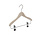 Blouse / shirthanger (vlak) beukenhout naturel ongelakt met anti-slip knijpers