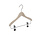 Blouse / shirthanger (vlak) beukenhout naturel ongelakt met rokinkepingen en anti-slip knijpers