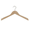 Blouse / shirthanger beukenhout naturel gelakt met rokinkepingen, 38 cm Blouse / shirthanger beukenhout naturel gelakt met rokinkepingen, 38 cm