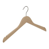 Blouse / shirthanger (vlak) beukenhout naturel gelakt met rokinkepingen