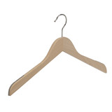 Blouse / shirthanger (vlak) beukenhout naturel gelakt met anti-slip op schouders