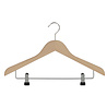 Blouse / shirthanger beukenhout naturel gelakt met anti-slip knijpers, 38 cm Blouse / shirthanger beukenhout naturel gelakt met anti-slip knijpers, 38 cm