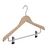 Blouse / shirthanger (vlak) beukenhout naturel gelakt met anti-slip knijpers Blouse / shirthanger (vlak) beukenhout naturel gelakt met anti-slip knijpers