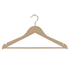 Blouse / shirthanger beukenhout naturel gelakt met rokinkepingen en broeklat, 38 cm Blouse / shirthanger beukenhout naturel gelakt met rokinkepingen en broeklat, 38 cm