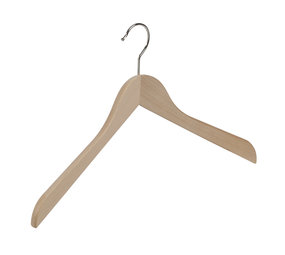 Blouse / shirthanger (geknikt) beukenhout naturel gelakt Blouse / shirthanger (geknikt) beukenhout naturel gelakt