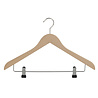 Blouse / shirthanger beukenhout naturel gelakt met anti-slip knijpers, 38 cm Blouse / shirthanger beukenhout naturel gelakt met anti-slip knijpers, 38 cm