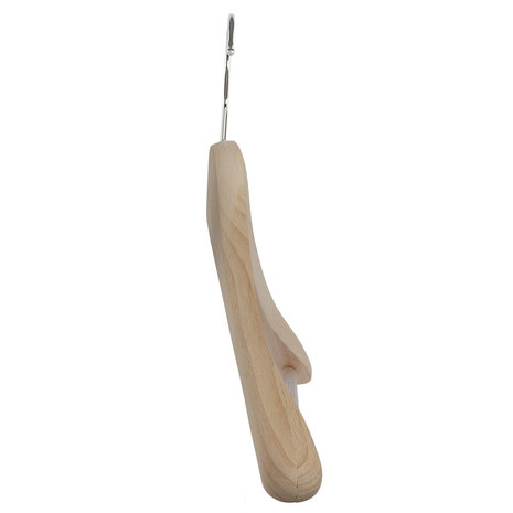 Mantel / kostuumhanger (geknikt) beukenhout naturel gelakt met schouderverbreding en anti-slip broeklat Mantel / kostuumhanger (geknikt) beukenhout naturel gelakt met schouderverbreding en anti-slip broeklat