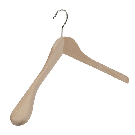 Mantelhanger beukenhout naturel gelakt met schouderverbreding, 44 cm Mantelhanger beukenhout naturel gelakt met schouderverbreding, 44 cm