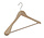 Mantel / kostuumhanger (geknikt) beukenhout naturel gelakt met schouderverbreding en anti-slip broeklat