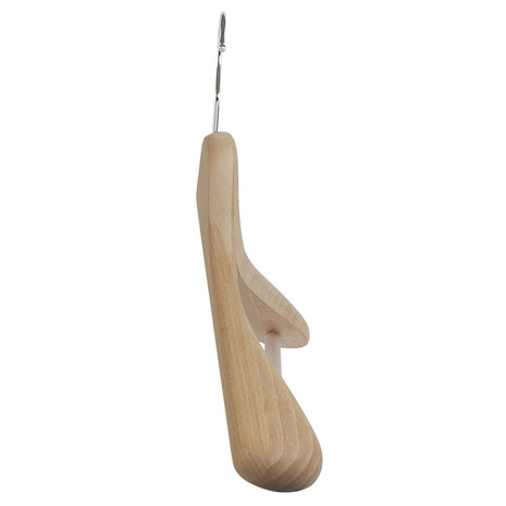 Mantel / kostuumhanger beukenhout naturel gelakt met schouderverbreding en anti-slip broeklat, 44 cm Mantel / kostuumhanger beukenhout naturel gelakt met schouderverbreding en anti-slip broeklat, 44 cm