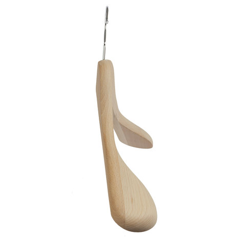 DE KLEDINGHANGER GIGANT Mantel / kostuumhanger (geknikt) beukenhout naturel gelakt met schouderverbreding