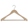 Mantel / kostuumhanger beukenhout naturel gelakt met schouderverbreding en anti-slip broeklat, 41 cm Mantel / kostuumhanger beukenhout naturel gelakt met schouderverbreding en anti-slip broeklat, 41 cm