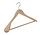 Mantel / kostuumhanger (geknikt) beukenhout naturel gelakt met schouderverbreding en anti-slip broeklat