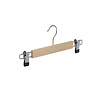 Skirt / trouser hanger beech wood natural lacquered with non-slip clips, 33,5 cm Skirt / trouser hanger beech wood natural lacquered with non-slip clips, 33,5 cm