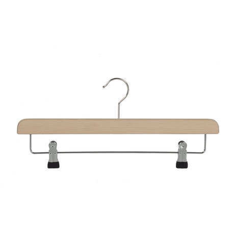 Rok / broekhanger beukenhout naturel gelakt met knijperlat, 40 cm Rok / broekhanger beukenhout naturel gelakt met knijperlat, 40 cm