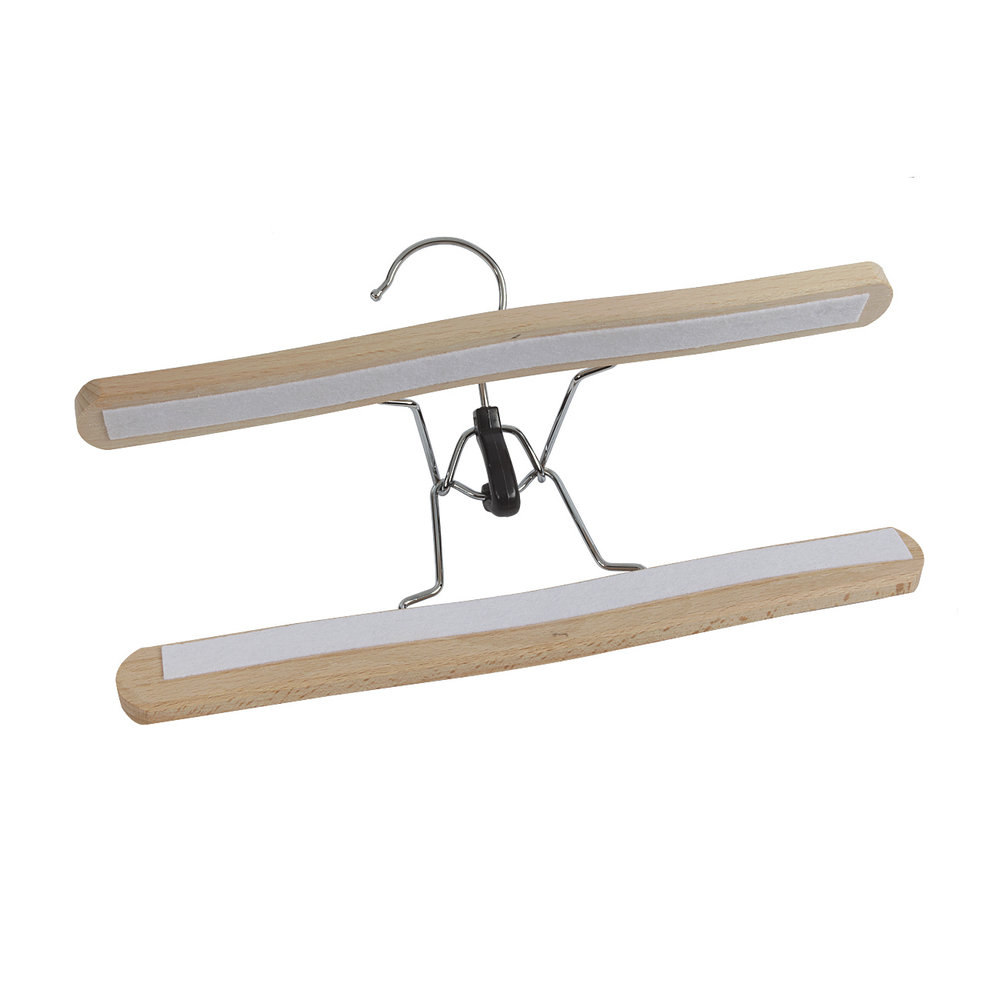 DE KLEDINGHANGER GIGANT Broekklem beukenhout naturel gelakt met vilt inlage DE KLEDINGHANGER GIGANT Broekklem beukenhout naturel gelakt met vilt inlage