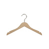 Blouse / shirt hanger (child) beech wood natural lacquered with skirt notches, 25 cm Blouse / shirt hanger (child) beech wood natural lacquered with skirt notches, 25 cm