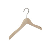 Blouse / shirthanger (vlak) beukenhout naturel gelakt met rokinkepingen