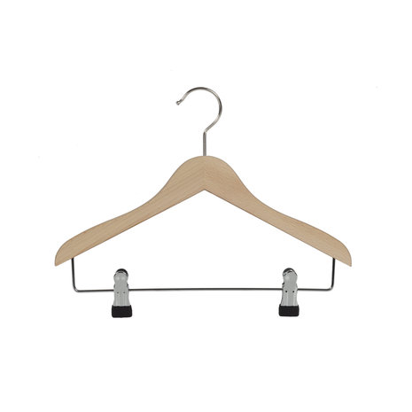 DE KLEDINGHANGER GIGANT Blouse / shirthanger (vlak) beukenhout naturel gelakt met anti-slip knijpers DE KLEDINGHANGER GIGANT Blouse / shirthanger (vlak) beukenhout naturel gelakt met anti-slip knijpers