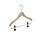 Blouse / shirthanger (vlak) beukenhout naturel gelakt met rokinkepingen en anti-slip knijpers