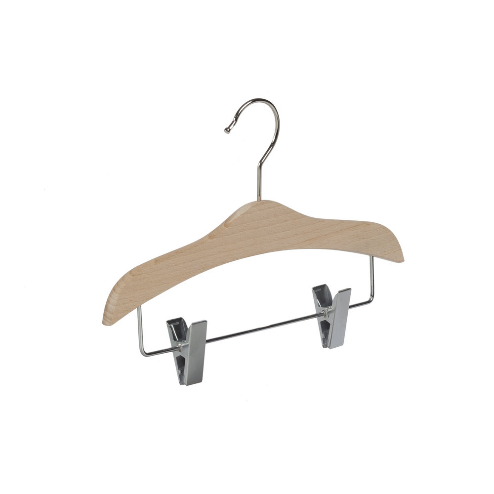 DE KLEDINGHANGER GIGANT Blouse / shirthanger (vlak) beukenhout naturel gelakt met anti-slip knijpers DE KLEDINGHANGER GIGANT Blouse / shirthanger (vlak) beukenhout naturel gelakt met anti-slip knijpers