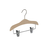 DE KLEDINGHANGER GIGANT Blouse / shirthanger (vlak) beukenhout naturel gelakt met anti-slip knijpers