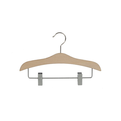 Blouse / shirthanger (vlak) beukenhout naturel gelakt met anti-slip knijpers Blouse / shirthanger (vlak) beukenhout naturel gelakt met anti-slip knijpers