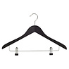 Blouse / shirthanger beukenhout zwart gelakt met anti-slip knijpers, 38 cm Blouse / shirthanger beukenhout zwart gelakt met anti-slip knijpers, 38 cm