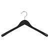 Mantel / kostuumhanger beukenhout zwart gelakt met schouderverbreding, 44 cm Mantel / kostuumhanger beukenhout zwart gelakt met schouderverbreding, 44 cm