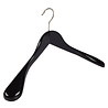 Mantel / kostuumhanger beukenhout zwart gelakt met schouderverbreding, 41 cm Mantel / kostuumhanger beukenhout zwart gelakt met schouderverbreding, 41 cm