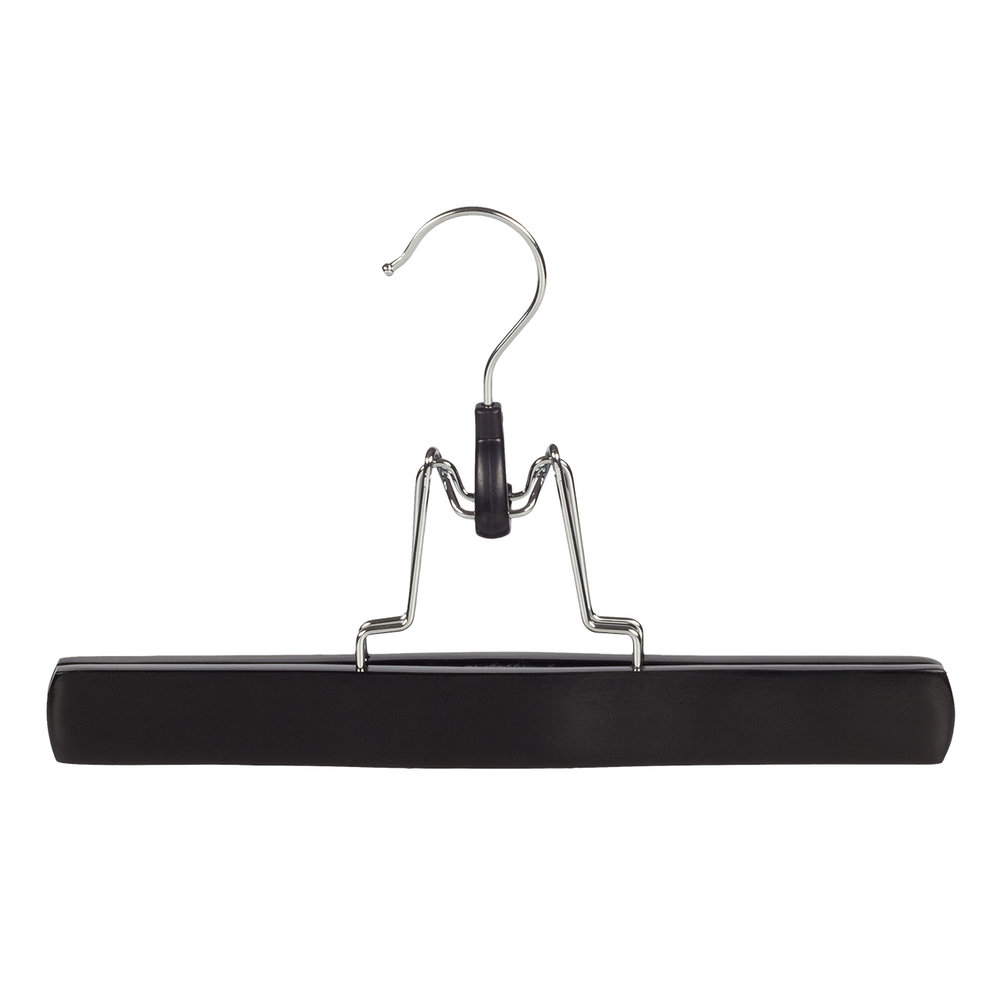 Broekklem beukenhout zwart gelakt met vilt inlage