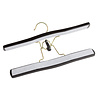 Trouser clip beech wood black lacquered with brass hook and felt insert, 27 cm Trouser clip beech wood black lacquered with brass hook and felt insert, 27 cm
